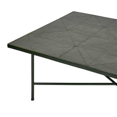 Sheffield Iron/Tiled Outdoor Coffee Table Black