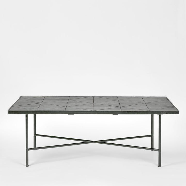 Sheffield Iron/Tiled Coffee Table Black -Outdoor