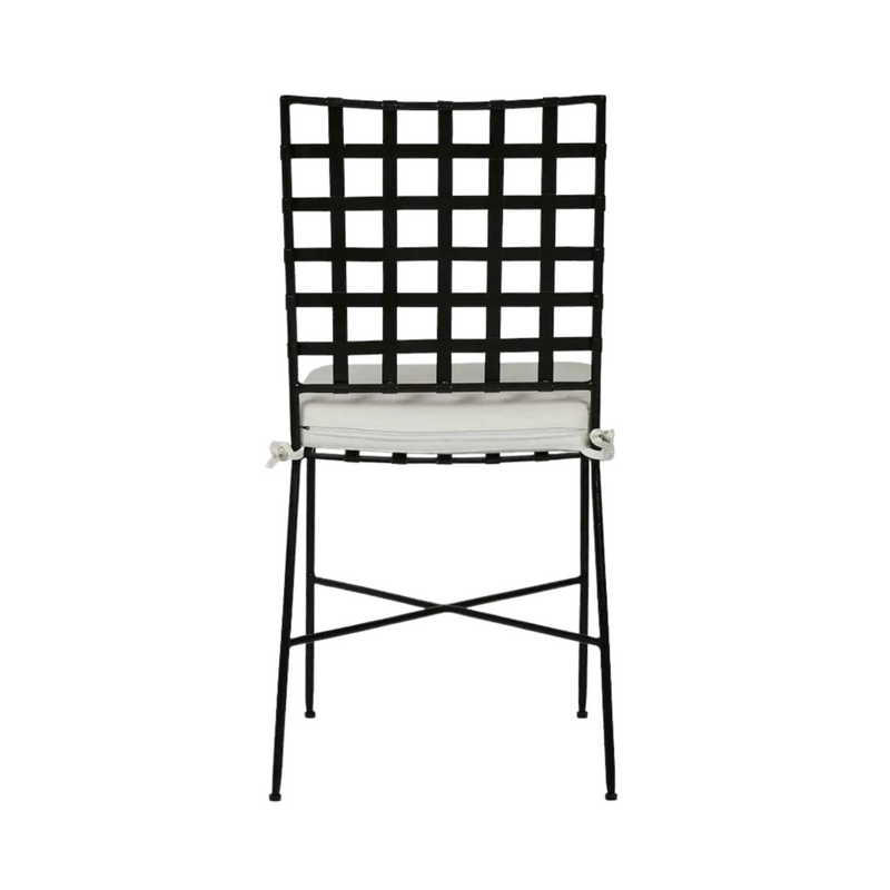 Sheffield Iron Outdoor Dining Chair with cushion