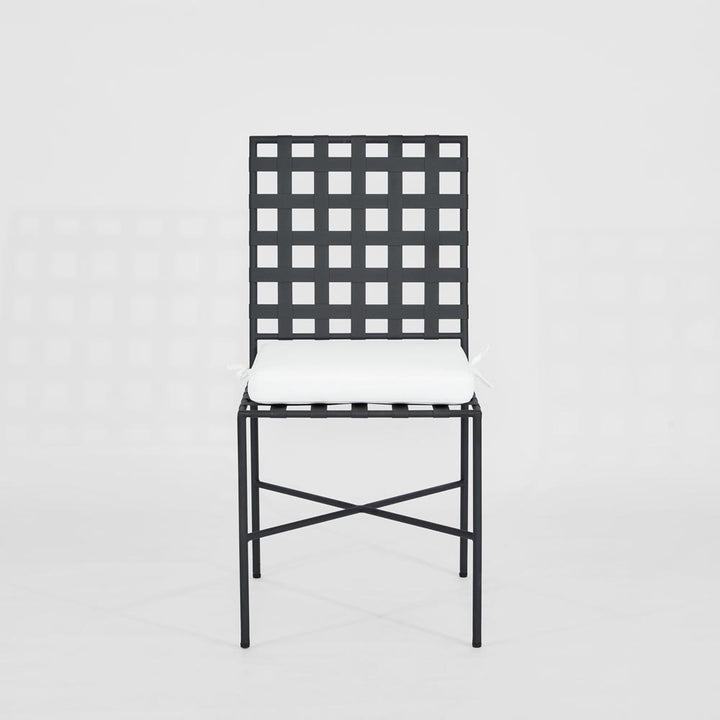 Sheffield Dining Chair Outdoor with White Cushion