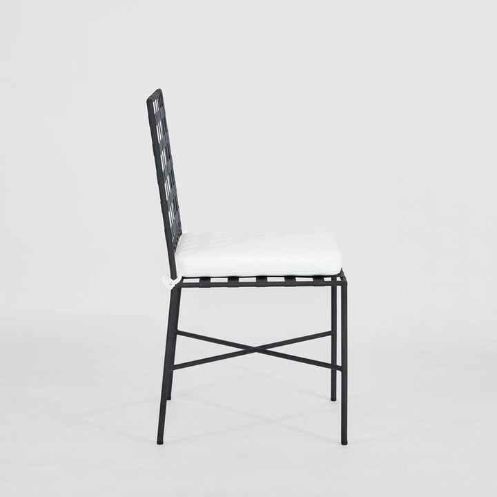 Sheffield Dining Chair Outdoor with White Cushion