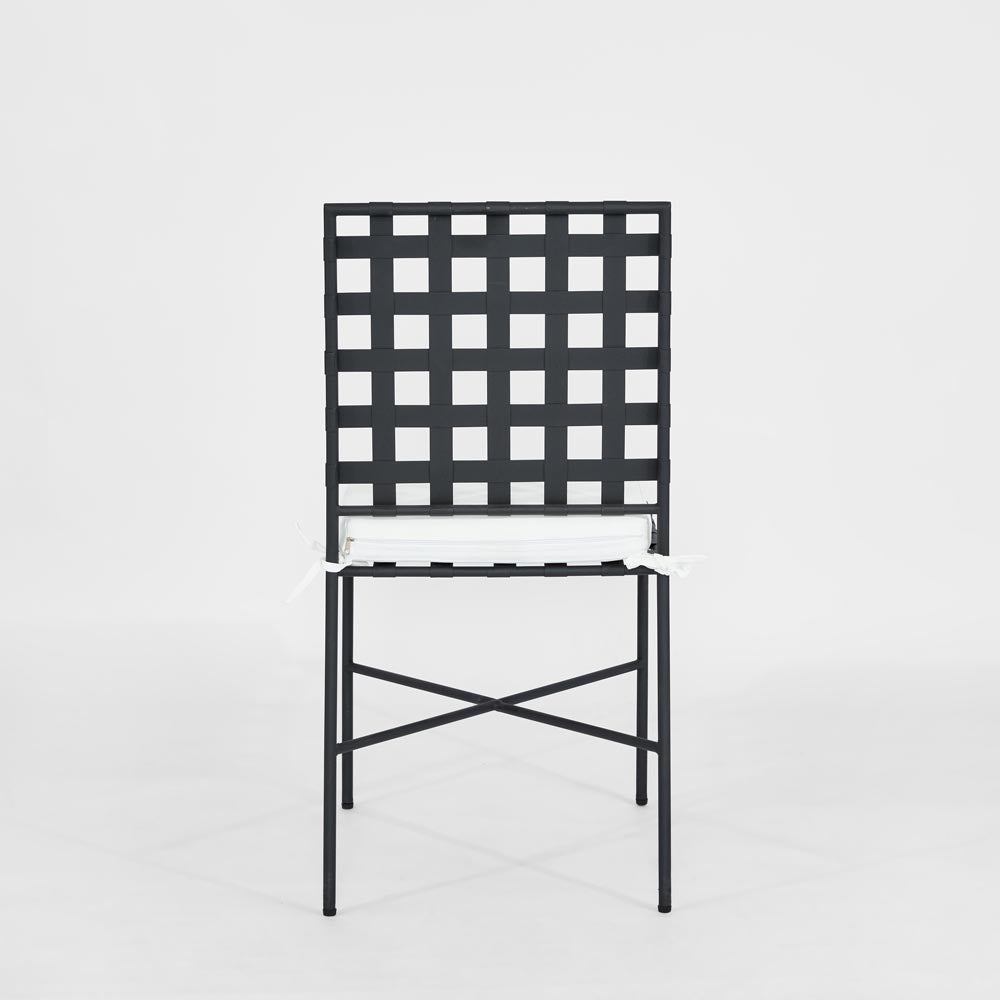 Sheffield Dining Chair Outdoor with White Cushion