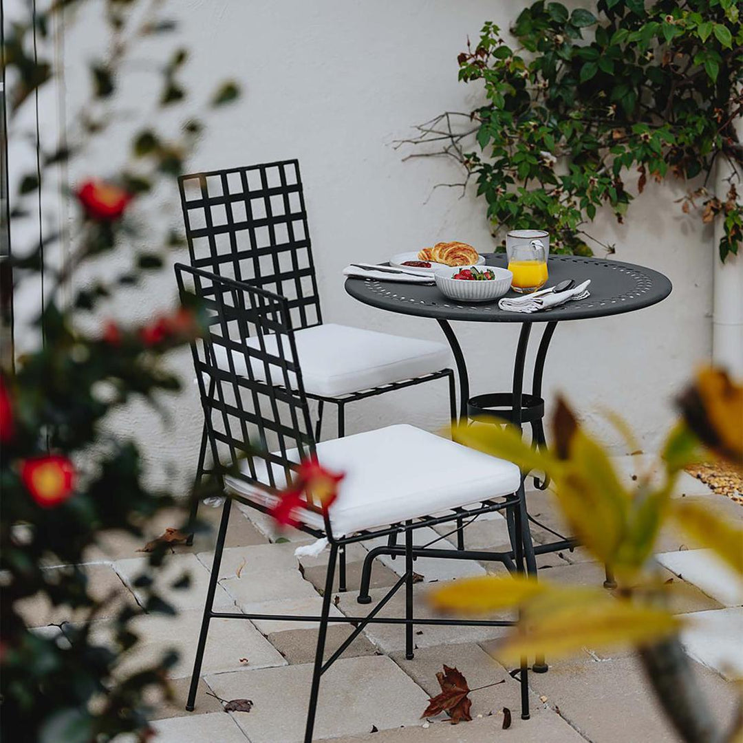 Sheffield Dining Chair Outdoor with White Cushion