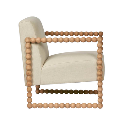 Bobbin Oak Chair Natural / Linen