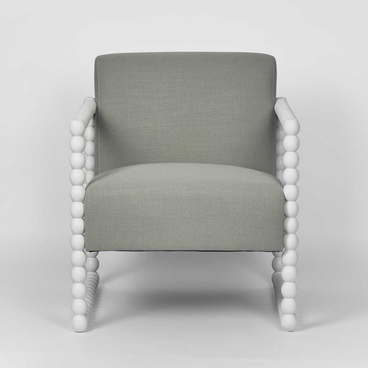 Bobbin Oak ArmChair White/Seafoam