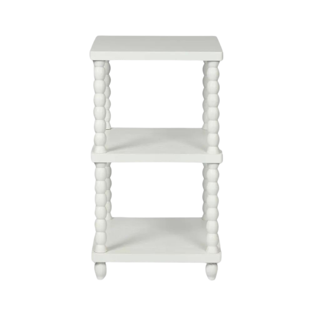 Bobbin Oak Side Table White