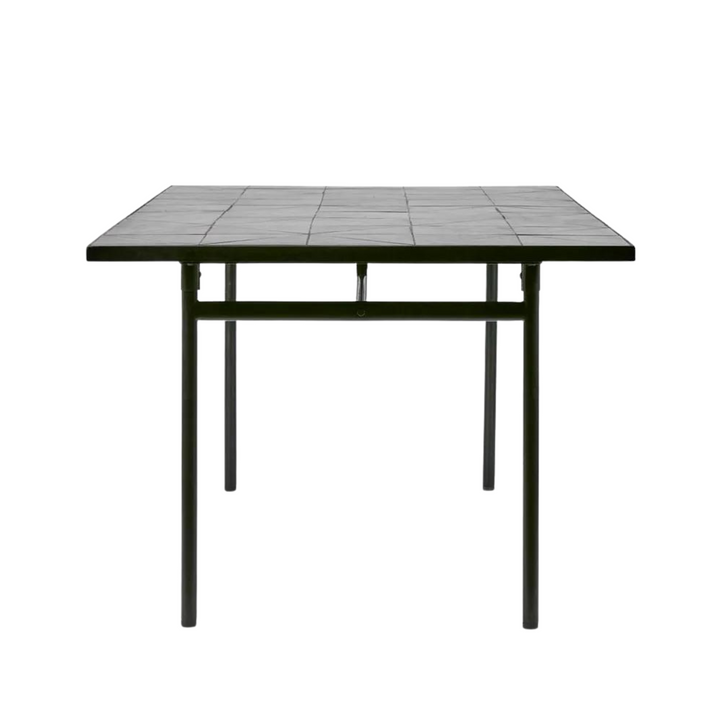 Sheffield Iron/Tiled Dining Table Black (Indoor/Outdoor)