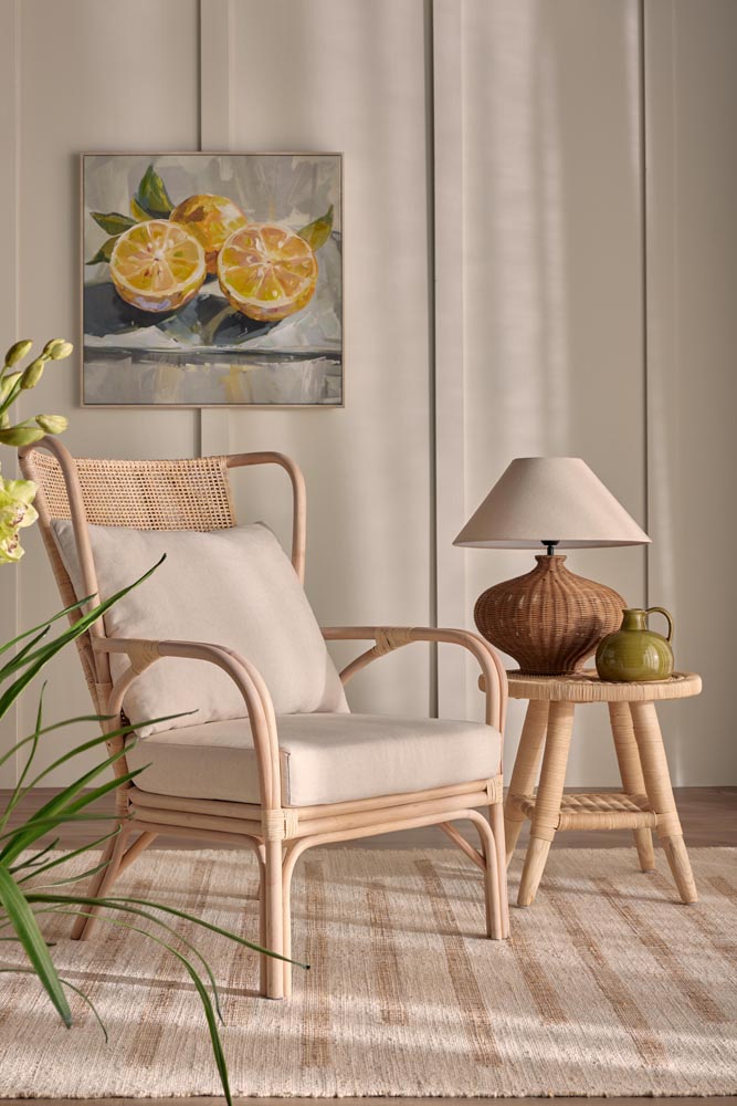 Livingstone Wicker Side Table Natural - Outdoor Under-Cover