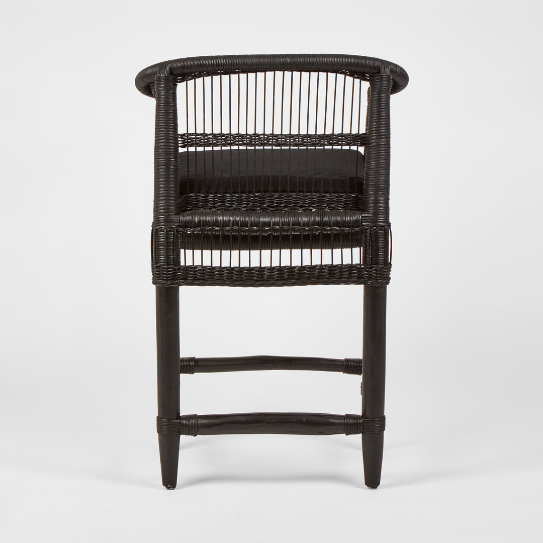 Livingstone Bar Stool Black/Black Cushion - Outdoor Under-Cover