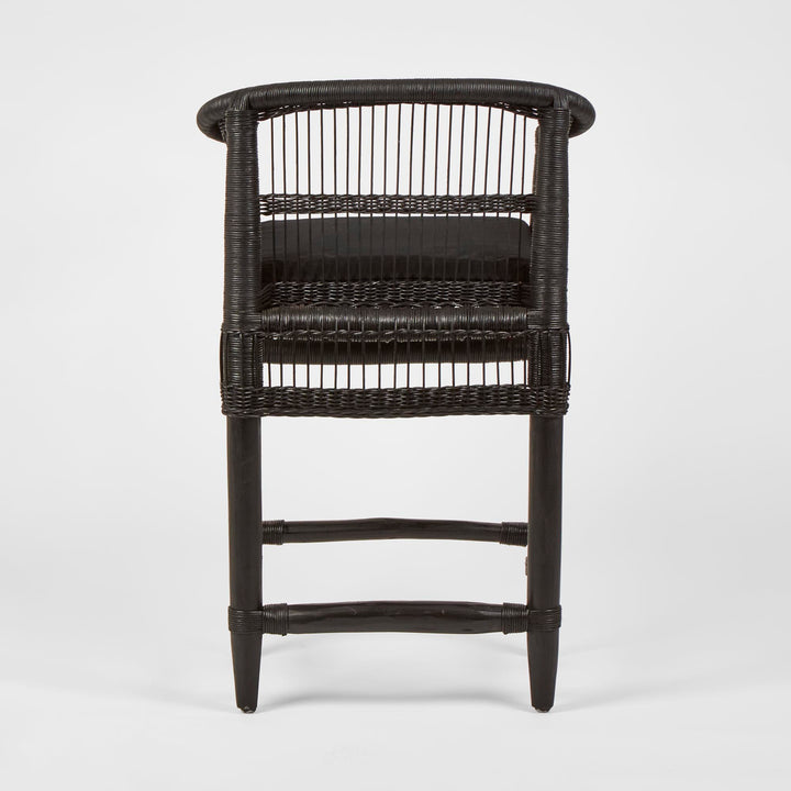 Livingstone Bar Stool Black/Black Cushion - Outdoor Under-Cover