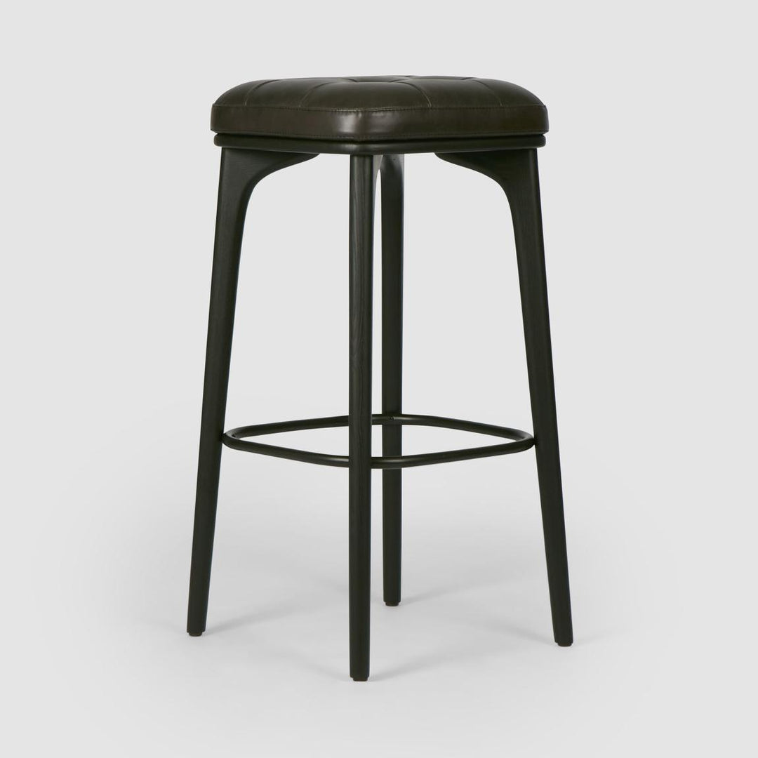 Carlton Leather Bar Stool Black