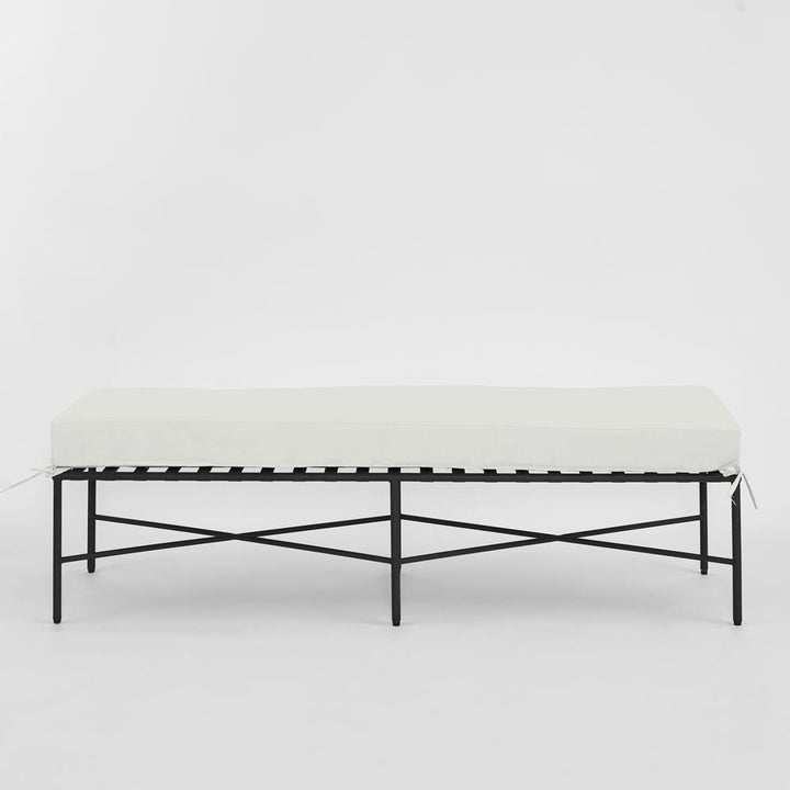 Sheffield Bench Outdoor with White Cushion