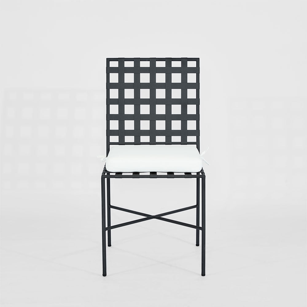 Sheffield Dining Chair Outdoor with White Cushion
