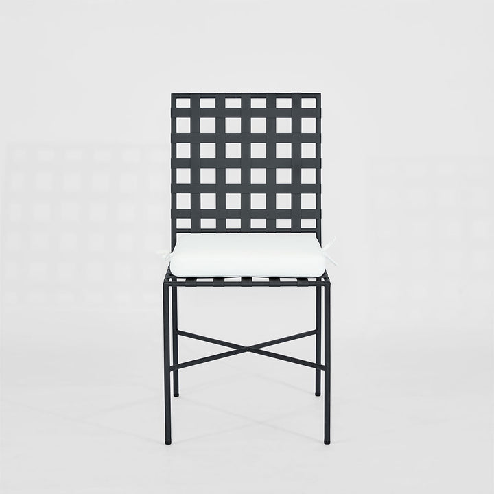 Sheffield Dining Chair Outdoor with White Cushion