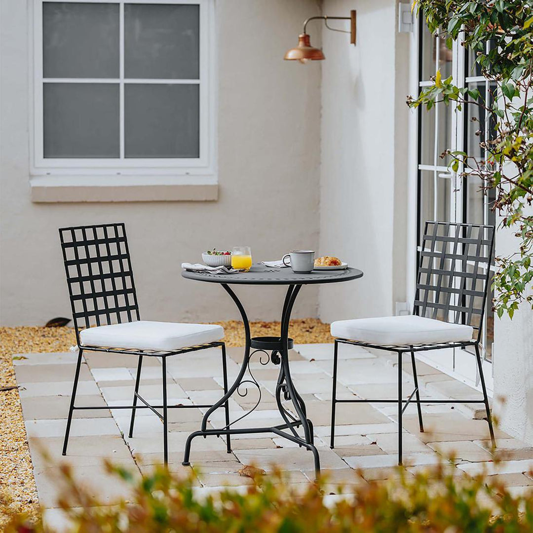Sheffield Dining Chair Outdoor with White Cushion