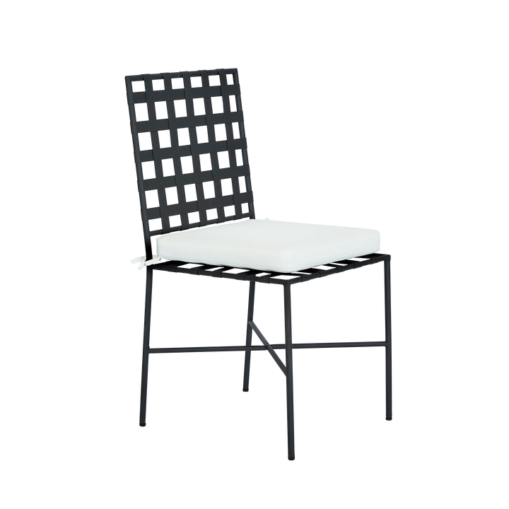 Sheffield Dining Chair Outdoor with White Cushion