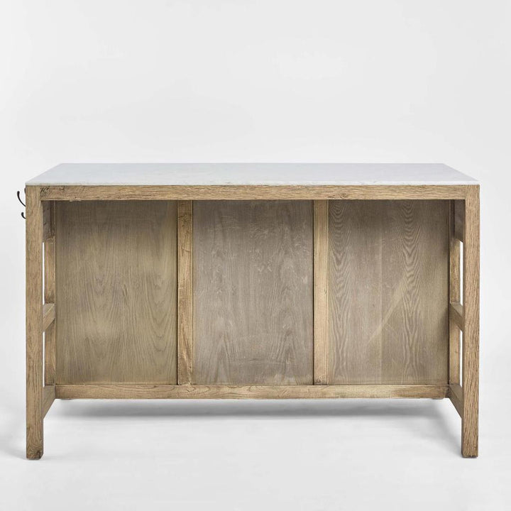 Denver Kitchen Island Natural & White