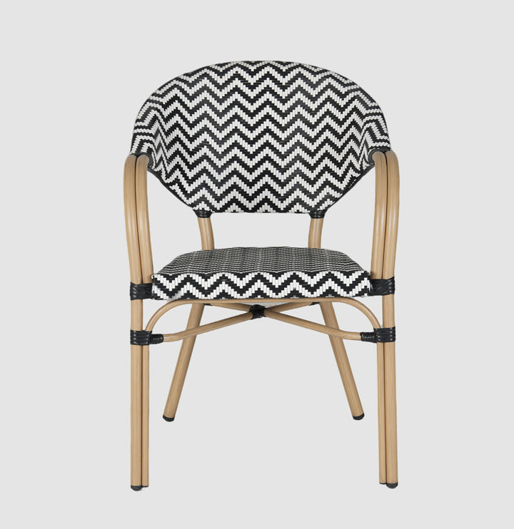 Cannes Outdoor Aluminium Armchair Black & White
