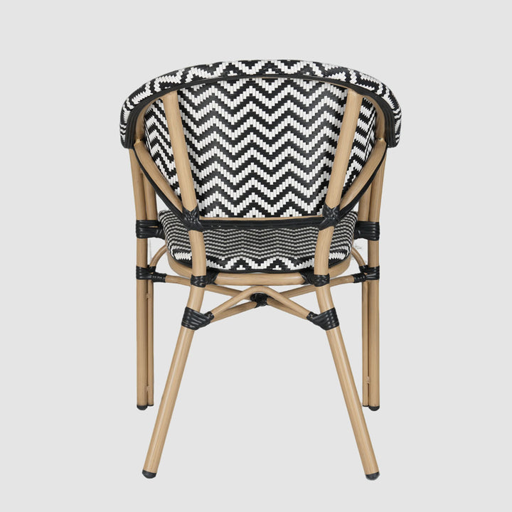 Cannes Outdoor Aluminium Armchair Black & White