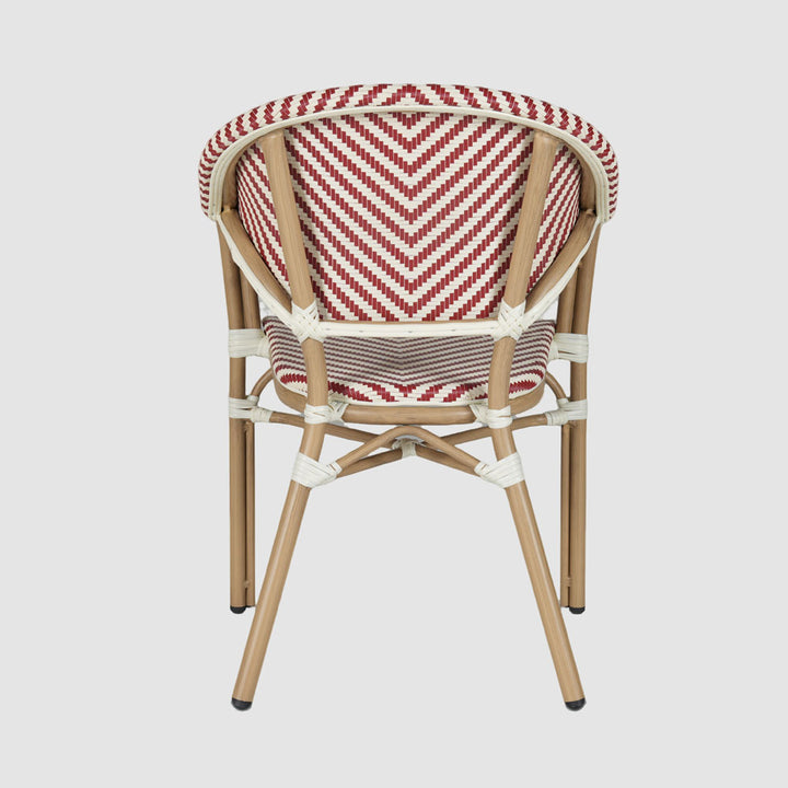 Cannes Outdoor Aluminium Armchair Red & White