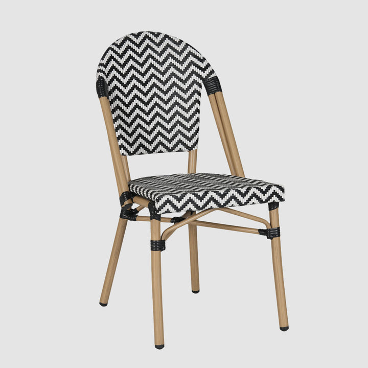 Cannes Outdoor Aluminium Chair Black & White