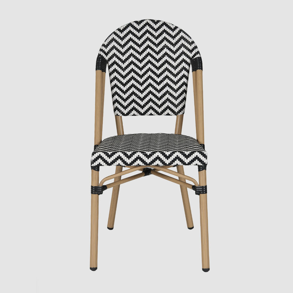 Cannes Outdoor Aluminium Chair Black & White