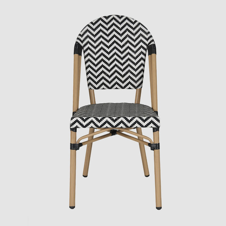 Cannes Outdoor Aluminium Chair Black & White