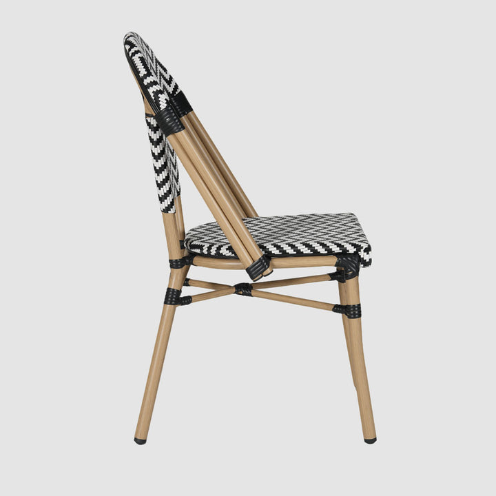 Cannes Outdoor Aluminium Chair Black & White