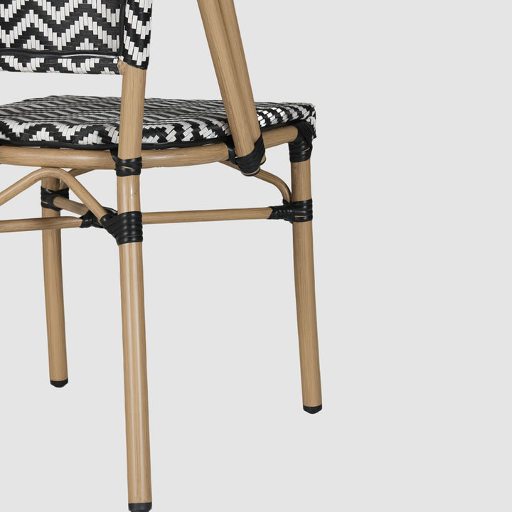 Cannes Outdoor Aluminium Chair Black & White