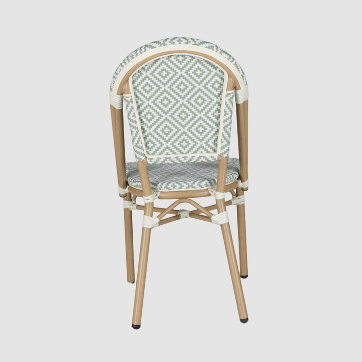 Cannes Outdoor Aluminium Chair Green & White