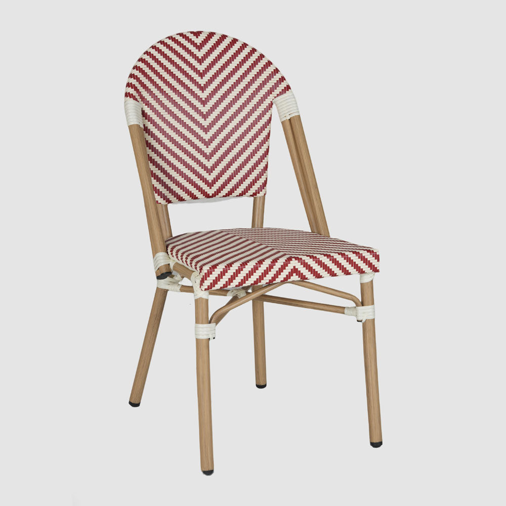 Cannes Outdoor Aluminium Chair Red & White