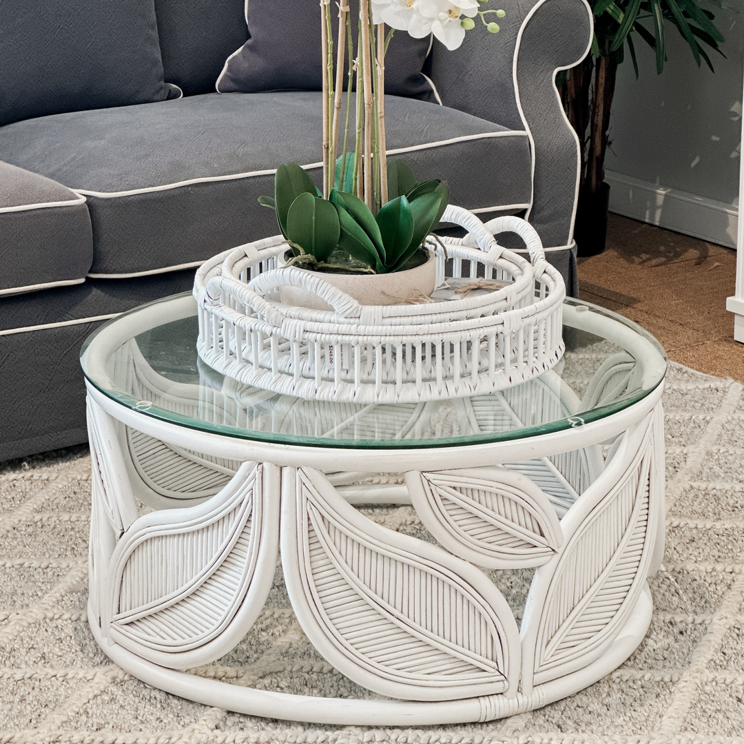 Seville Leaf Table White