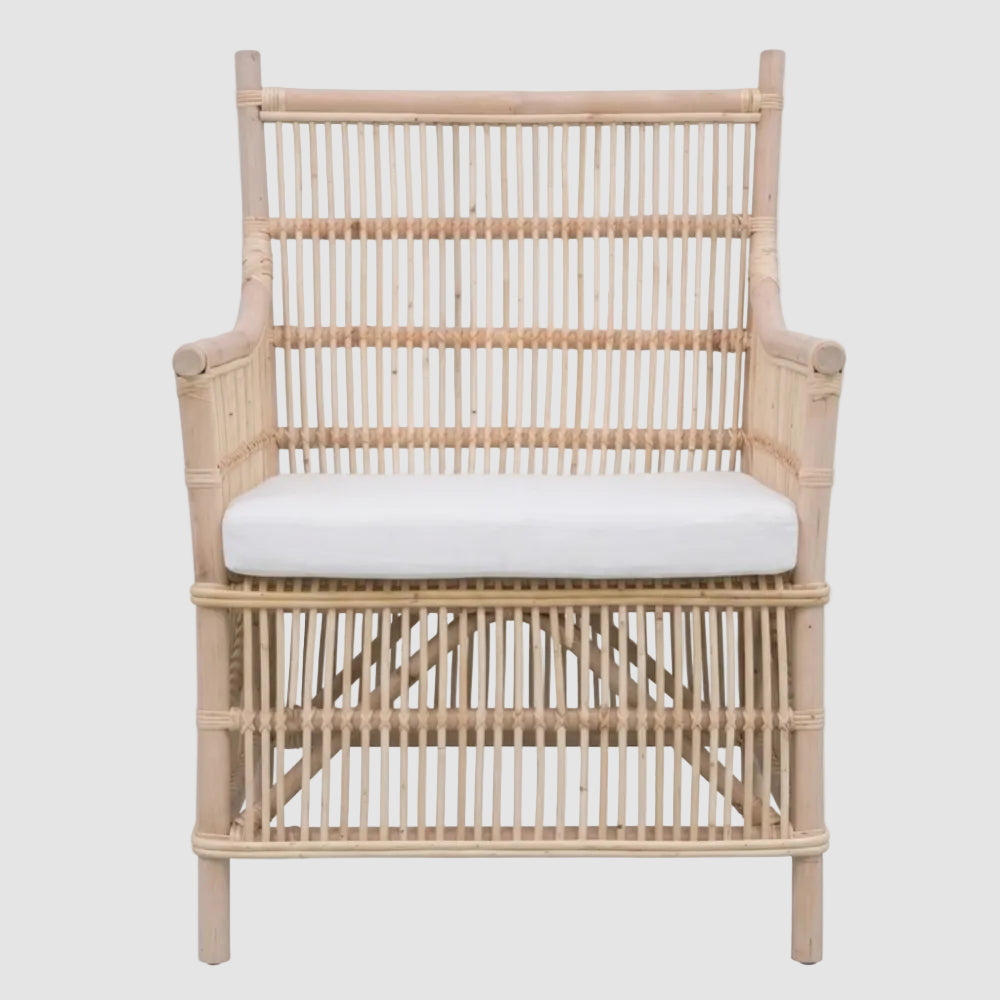 Haiti Wicker Armchair with Cushion - Outdoor Under-Cover