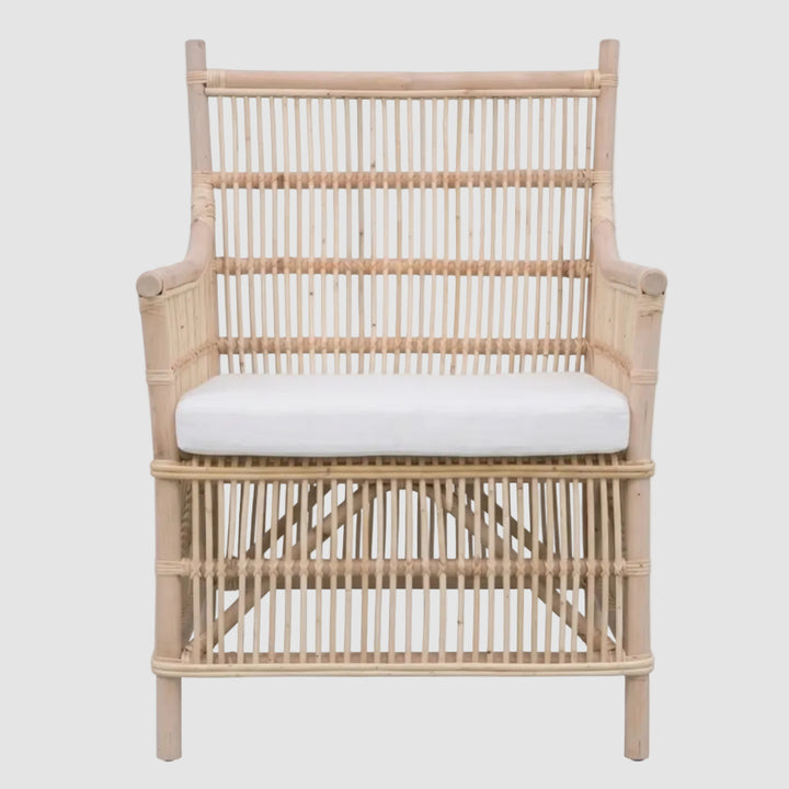 Haiti Wicker Armchair with Cushion - Outdoor Under-Cover