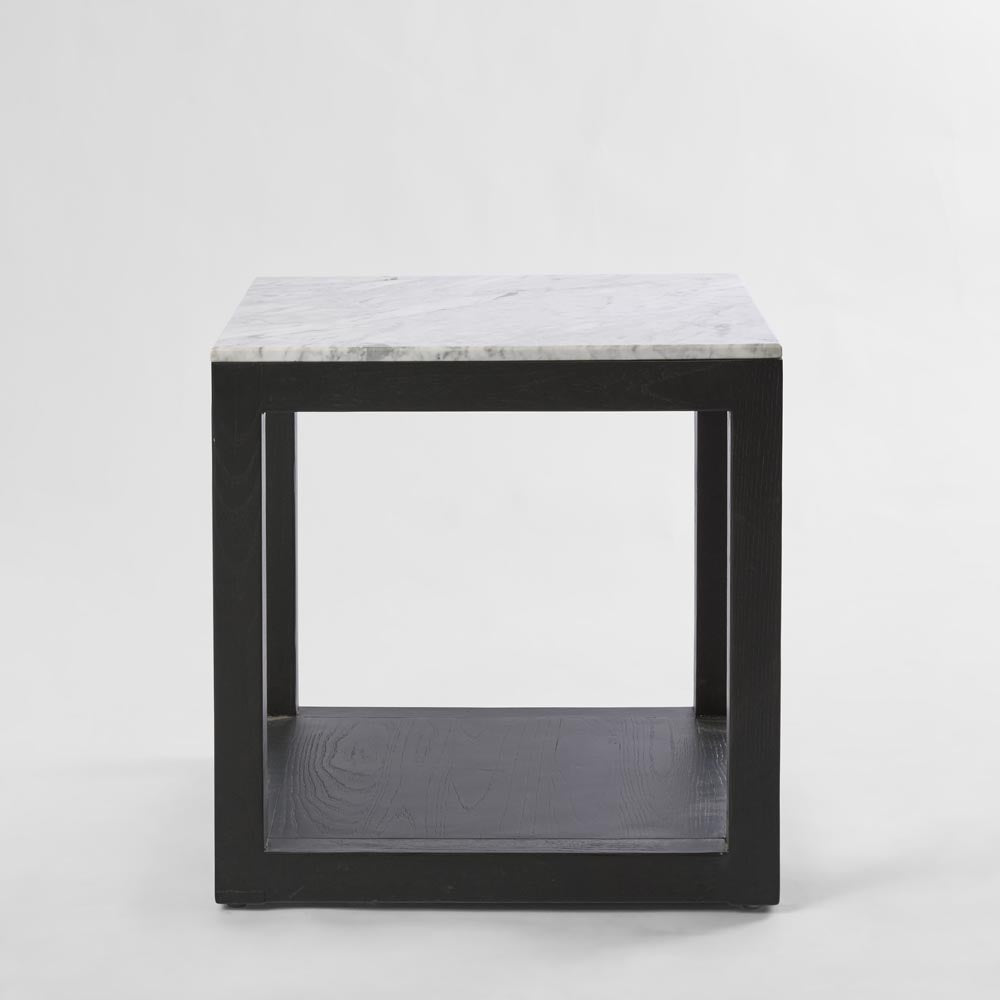 Denver Marble Side Table Black