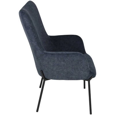 Justin Armchair with Stool Navy