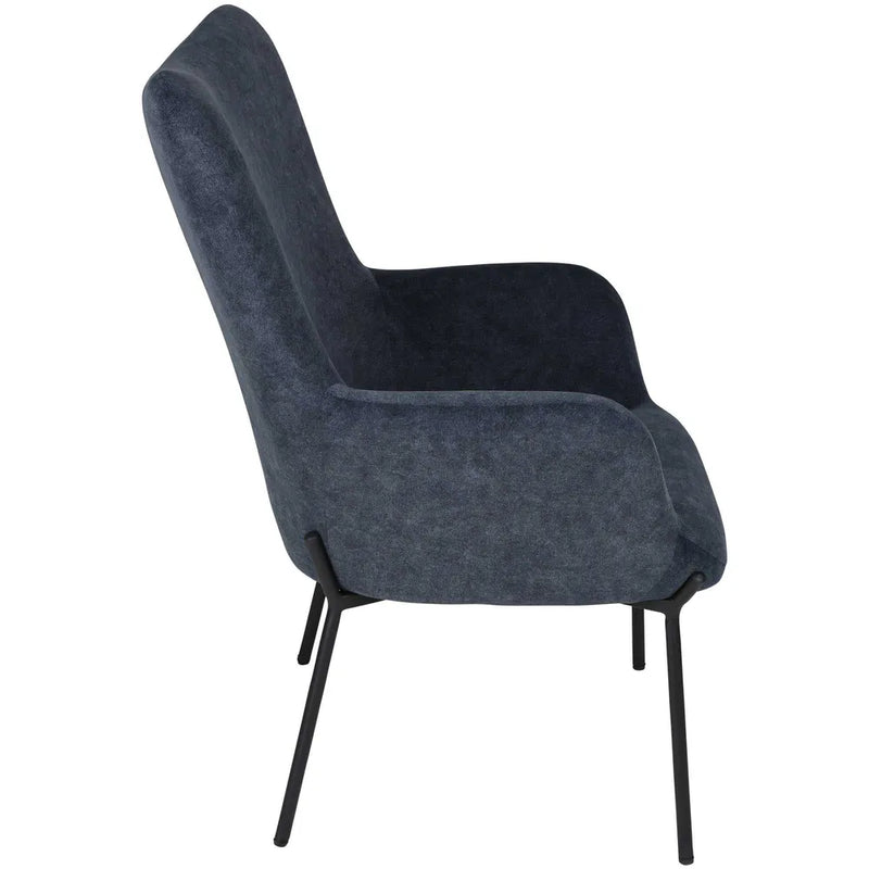 Justin Armchair with Stool Navy