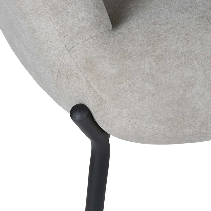 Justin Armchair with Stool Grey