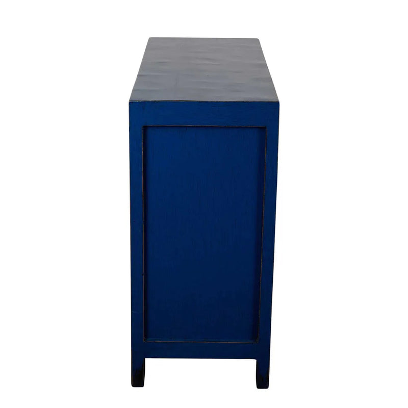 Elery Wooden 2 Door Cabinet Electric Blue