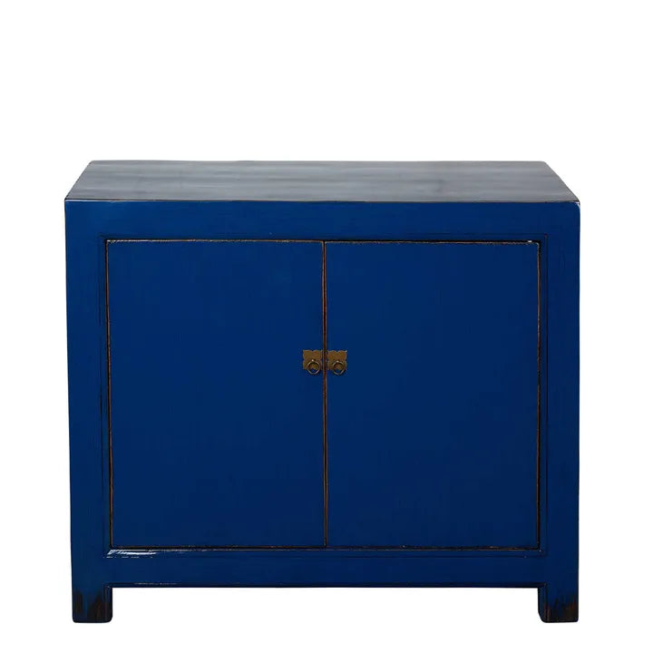 Elery Wooden 2 Door Cabinet Electric Blue