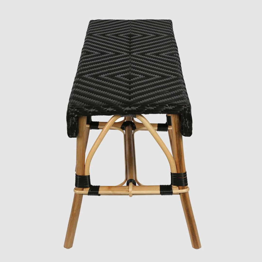 Missoli Rattan Bench Black