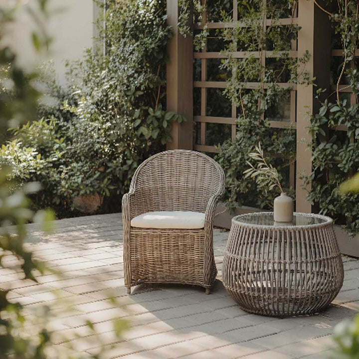 Long Island Wicker Chair with Cushion - Outdoor Under-Cover