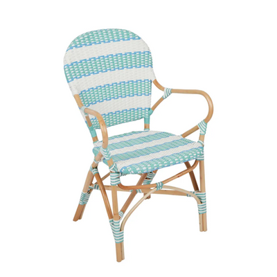 Brighton Rattan Chair Aqua Blue