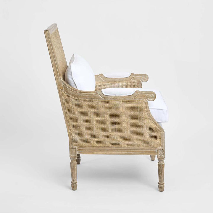 Hicks Caned Armchair White