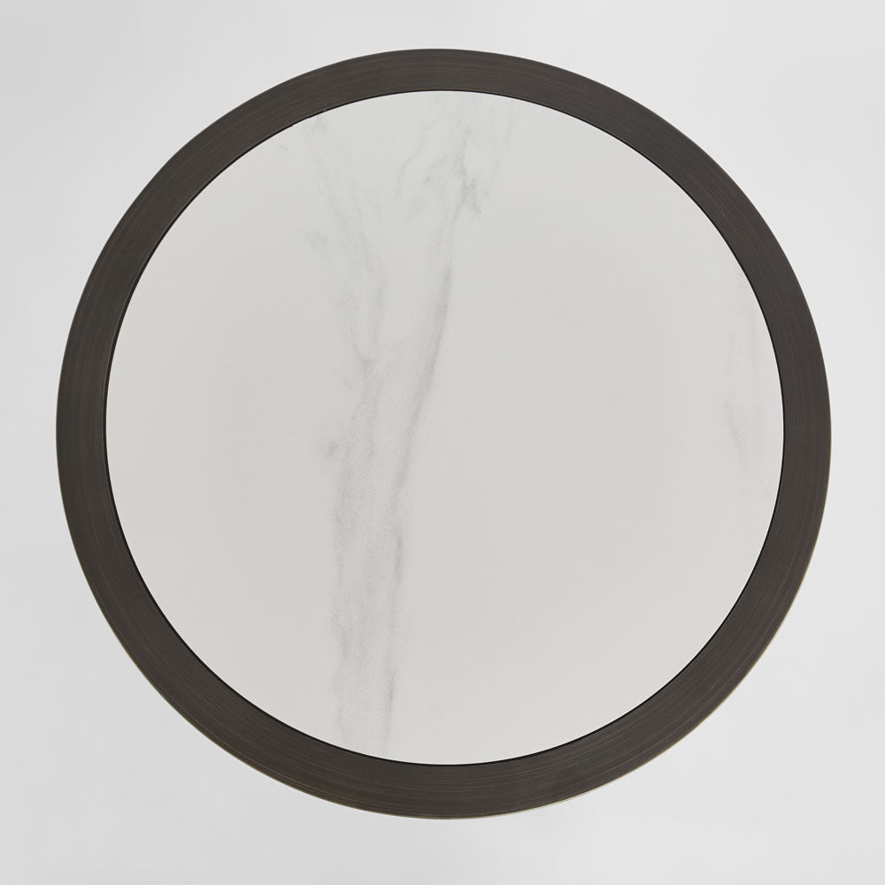 Gordon Drum Side Table
Black/White Stone