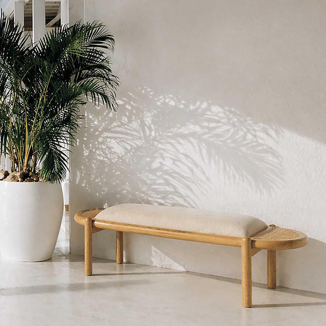 Coolum Bench with upholstered seat