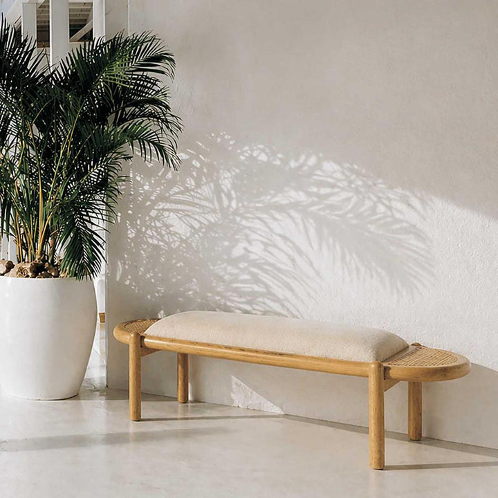 Coolum Bench with upholstered seat