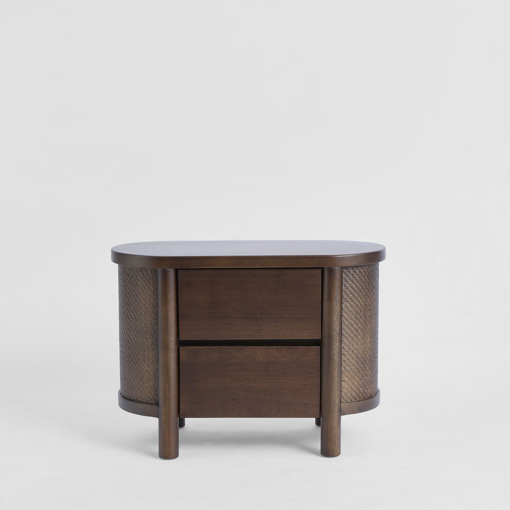 Coolum Bedside Table Dark Walnut