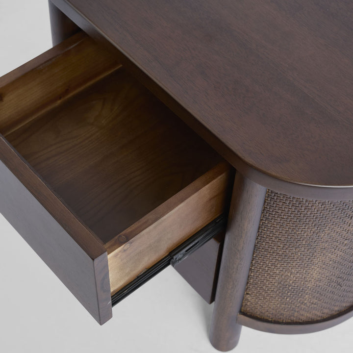 Coolum Bedside Table Dark Walnut