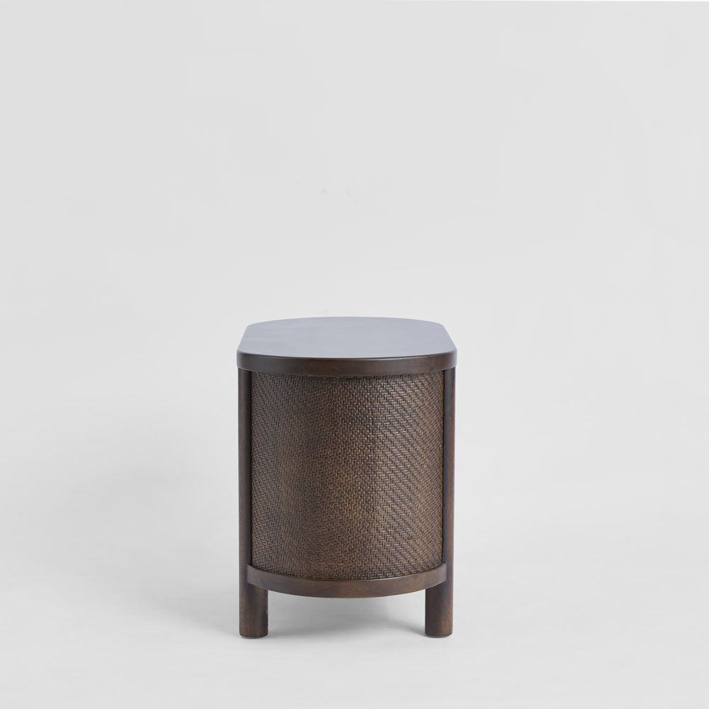 Coolum Bedside Table Dark Walnut